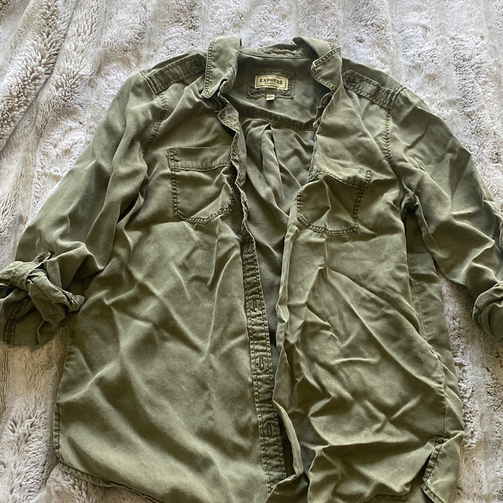 Green Express boyfriend button up